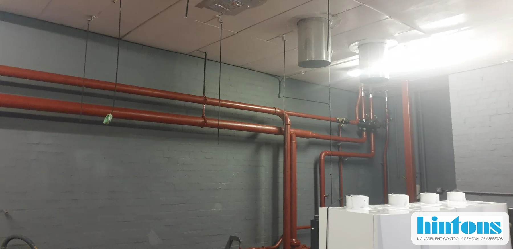 Completed plant area after licensed thermal insulation residue removal and encapsulation in Watford